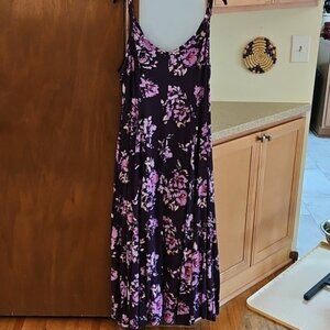 Torrid Trapeze Tank Maxi Dress Purple floral Size 2